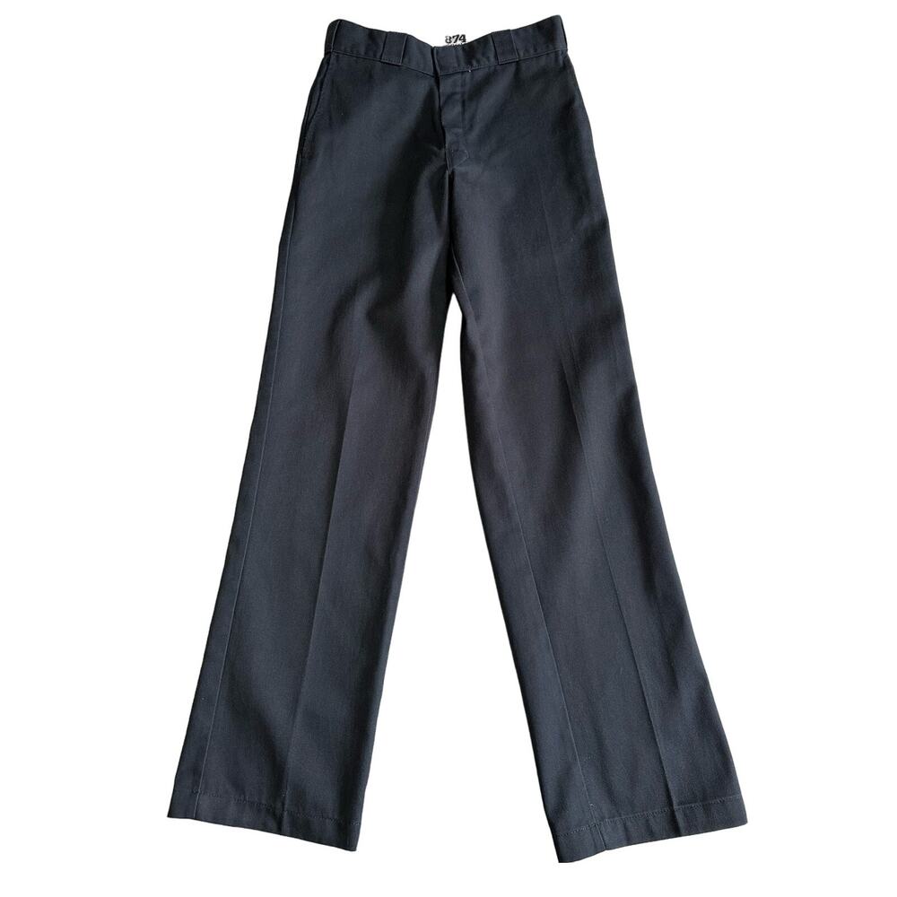 Dickies Black 874 Original Fit Flat Front Pants, Size 30x32